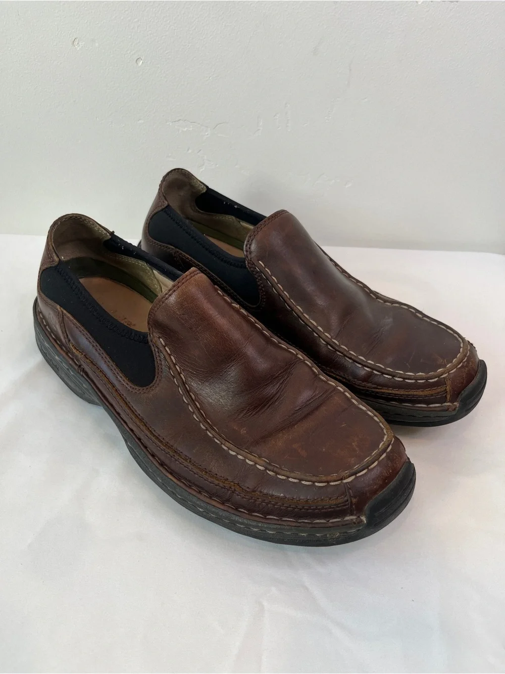 Timberland Smart Comfort Brown Leather Slip On Loafers Mens Size 10.5M 79072